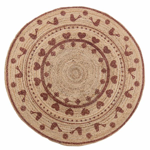 Коврик Alav Tree, красный, джут