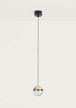 Люстра металлическая серая, стекло Dora