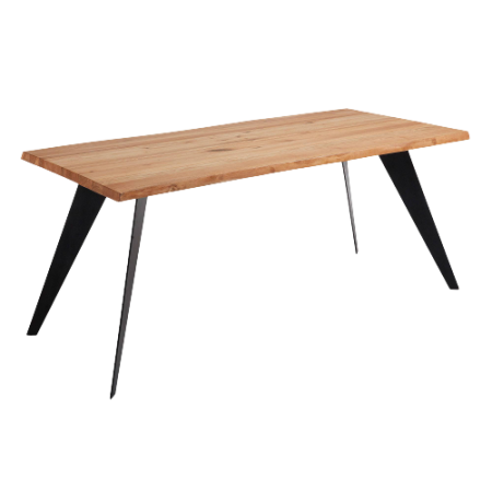 Обеденный стол с металлическими ножками, дуб Nack