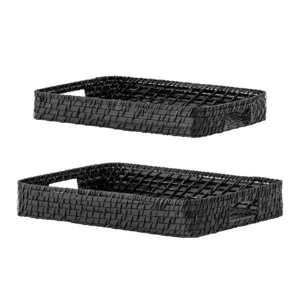 Поднос черный из бамбука