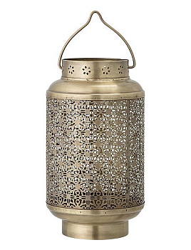 Фонарь металлический золото