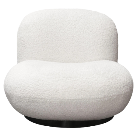 Кресло белое букле Simone