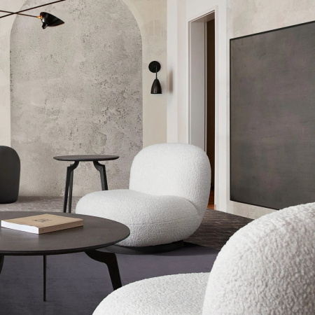 Кресло белое букле Simone