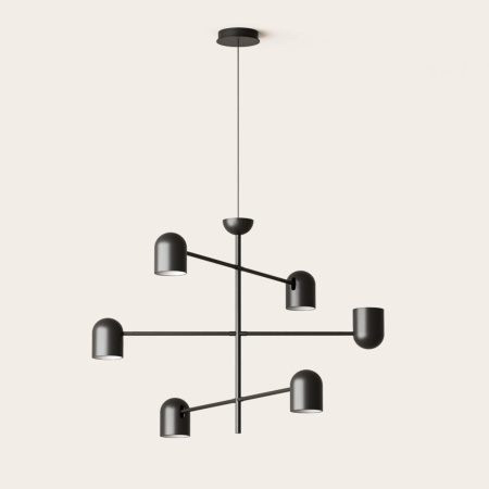 Люстра черная металлическая Pipe