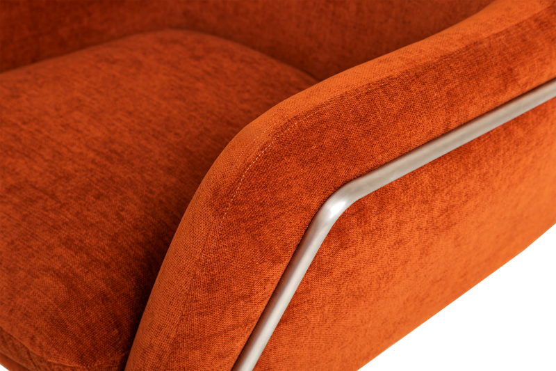 Кресло Frame Textured Velvet Terracotta