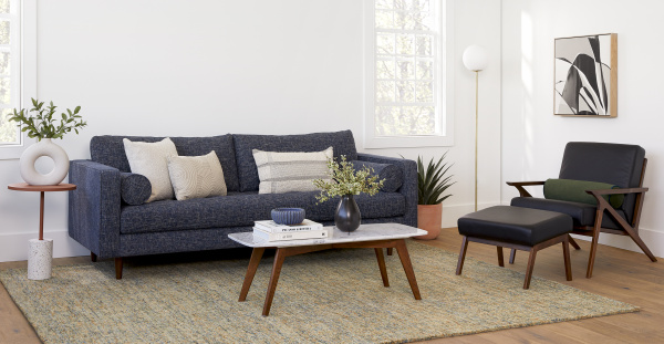 Трехместный диван темно-синий Scott Cuba Navy Трехместный диван темно-синий Scott Cuba Navy