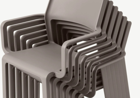 Стул с подлокотниками Trill Tortora