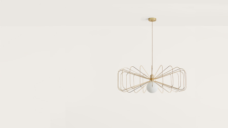 Люстра металлическая золотая Crawford