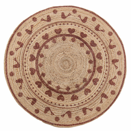 Коврик Alav Tree, красный, джут