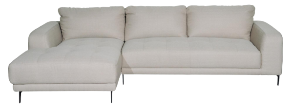 Угловой диван бежевый Luciano Bukle Right